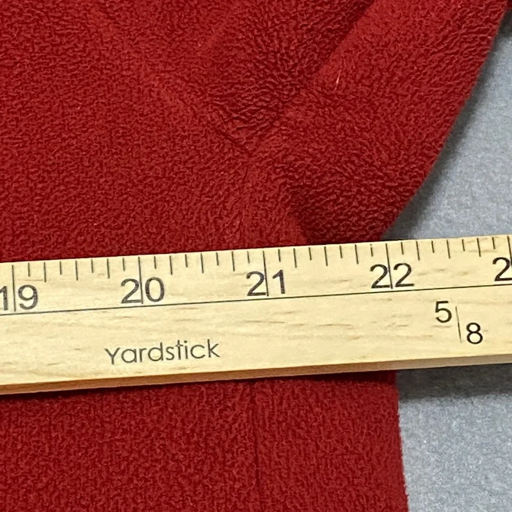 The North Face Mens TKA Glacier Full Zip Fleece Jacket Red Grey Large NF0A49AE
